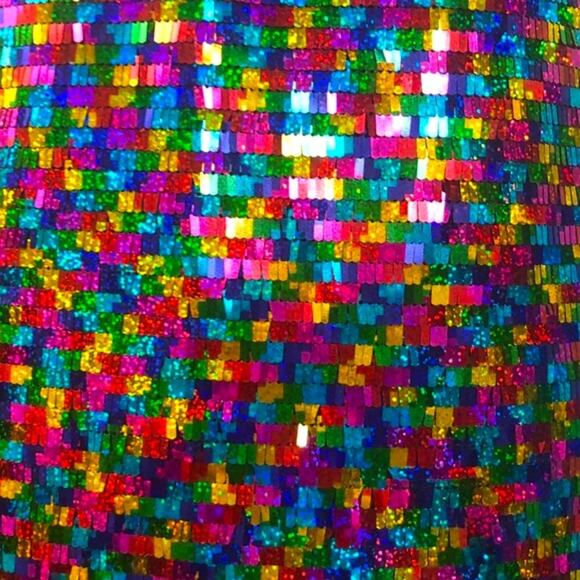 ASOS Rainbow Sequin Sleeveless Party Dress Size 8 NWT - Picture 2 of 12
